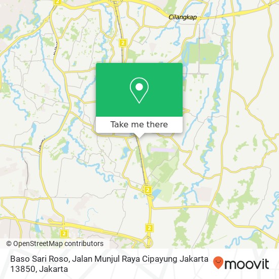 Baso Sari Roso, Jalan Munjul Raya Cipayung Jakarta 13850 map