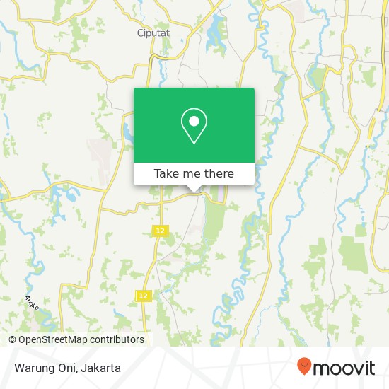 Warung Oni, Jalan Cabe Raya Pamulang Tangerang map