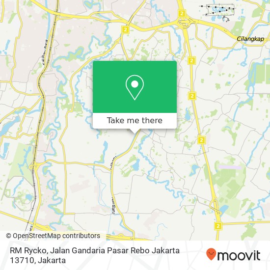 RM Rycko, Jalan Gandaria Pasar Rebo Jakarta 13710 map