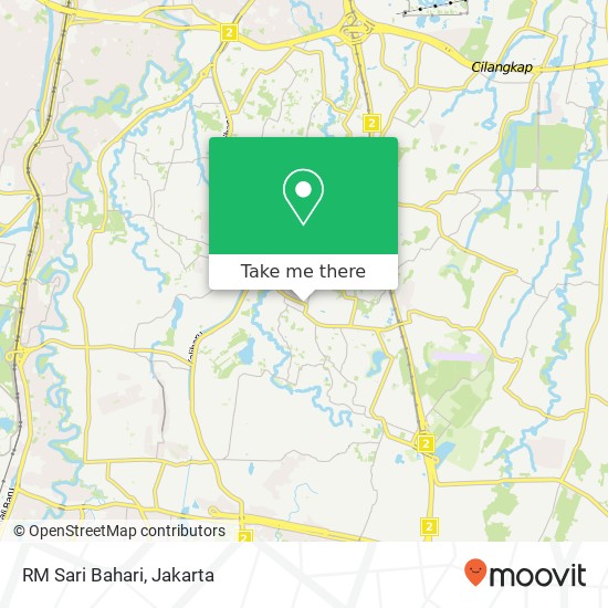 RM Sari Bahari, Jalan Cibubur Ciracas Jakarta 13720 map