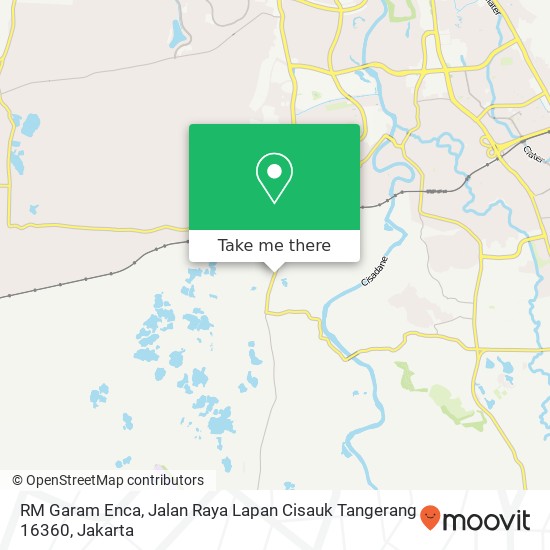 RM Garam Enca, Jalan Raya Lapan Cisauk Tangerang 16360 map