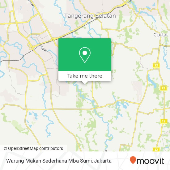 Warung Makan Sederhana Mba Sumi, Jalan Arjuna Pamulang Tangerang map