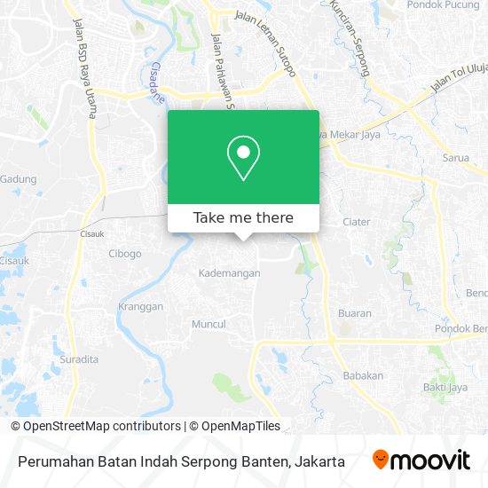Perumahan Batan Indah Serpong Banten map