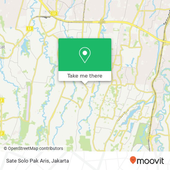 Sate Solo Pak Aris, Jalan Pangkalan Jati 1 Cinere Depok 16513 map