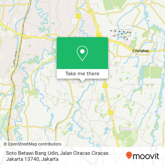 Soto Betawi Bang Udin, Jalan Ciracas Ciracas Jakarta 13740 map