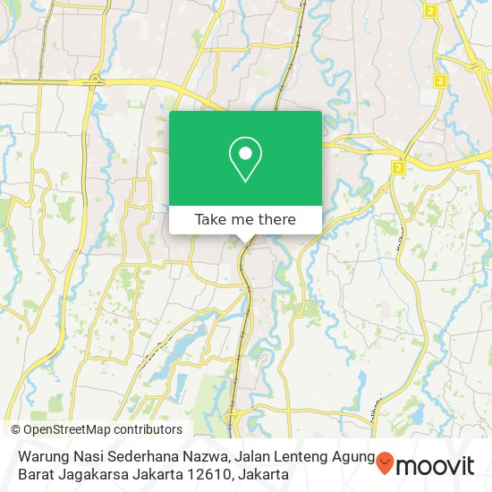 Warung Nasi Sederhana Nazwa, Jalan Lenteng Agung Barat Jagakarsa Jakarta 12610 map