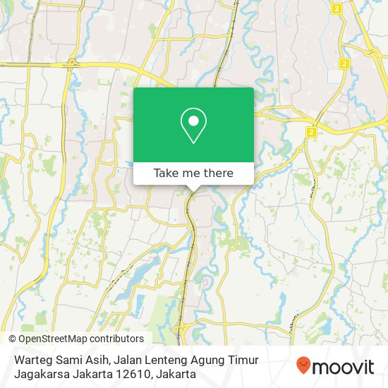 Warteg Sami Asih, Jalan Lenteng Agung Timur Jagakarsa Jakarta 12610 map