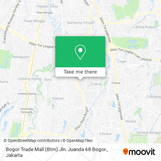 Bogor Trade Mall (Btm) Jln. Juanda 68 Bogor. map