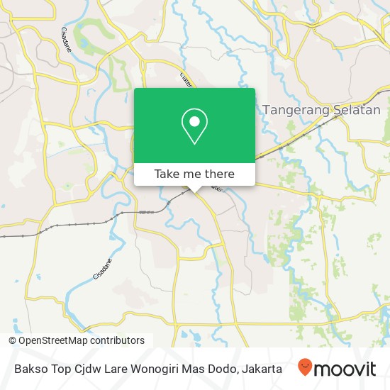 Bakso Top Cjdw Lare Wonogiri Mas Dodo, Jalan Cicentang Serpong Tangerang map