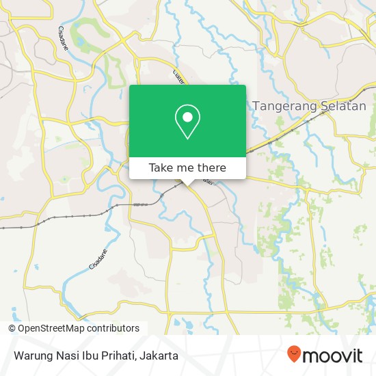 Warung Nasi Ibu Prihati, Jalan Cicentang Serpong Tangerang map