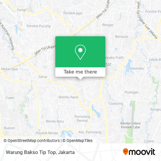 Warung Bakso Tip Top map