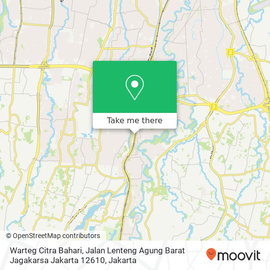 Warteg Citra Bahari, Jalan Lenteng Agung Barat Jagakarsa Jakarta 12610 map