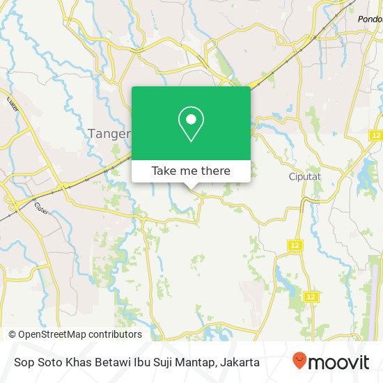 Sop Soto Khas Betawi Ibu Suji Mantap, Jalan Aria Putra Ciputat Tangerang map