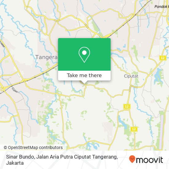 Sinar Bundo, Jalan Aria Putra Ciputat Tangerang map