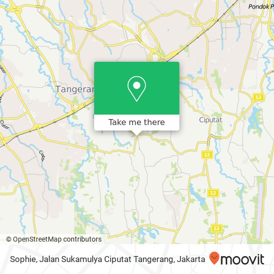 Sophie, Jalan Sukamulya Ciputat Tangerang map