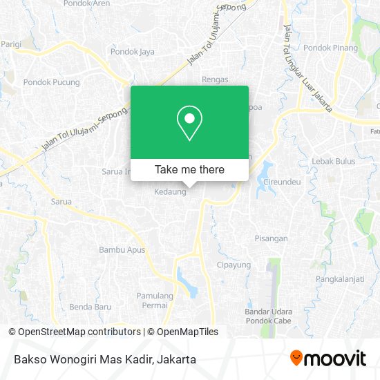 Bakso Wonogiri Mas Kadir map