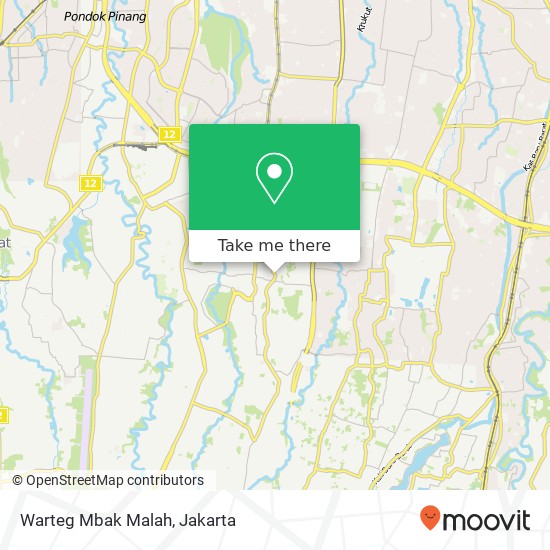 Warteg Mbak Malah, Jalan Pinang 1 Cilandak Jakarta 12450 map