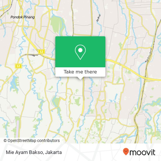 Mie Ayam Bakso, Jalan Pinang Kalijati Cilandak Jakarta 12450 map