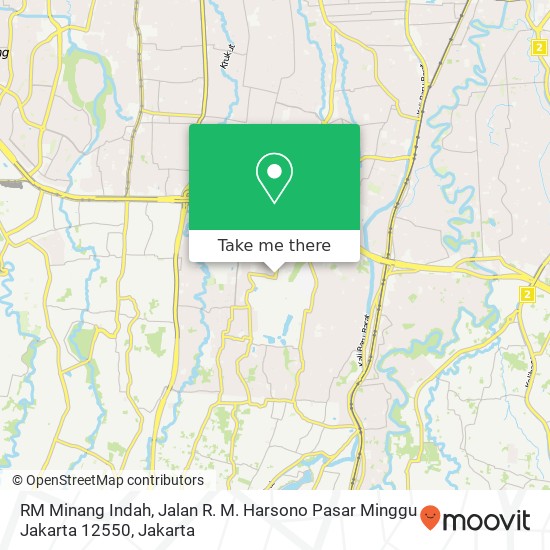 RM Minang Indah, Jalan R. M. Harsono Pasar Minggu Jakarta 12550 map