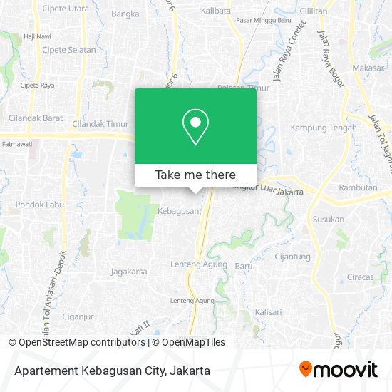 Apartement Kebagusan City map