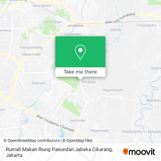 Rumah Makan Riung Pasundan Jabeka Cikarang map