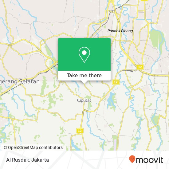 Al Rusdak, Jalan W. R. Supratman Ciputat Timur Tangerang map