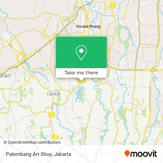 Palembang Art Shop map