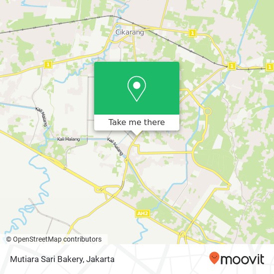 Mutiara Sari Bakery, Raya Industri Cikarang Utara Bekasi Kabupaten 17834 map