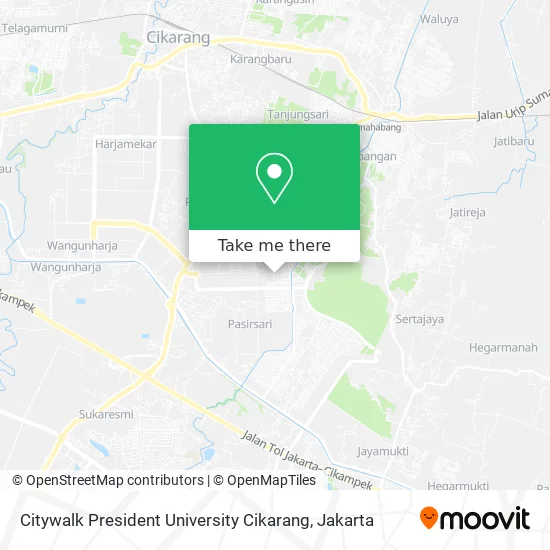 Citywalk President University Cikarang map
