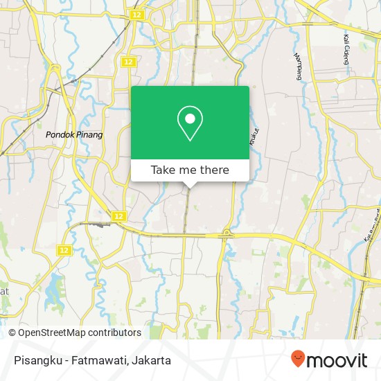 Pisangku - Fatmawati, Jalan RS Fatmawati Cilandak Jakarta Selatan 12430 map