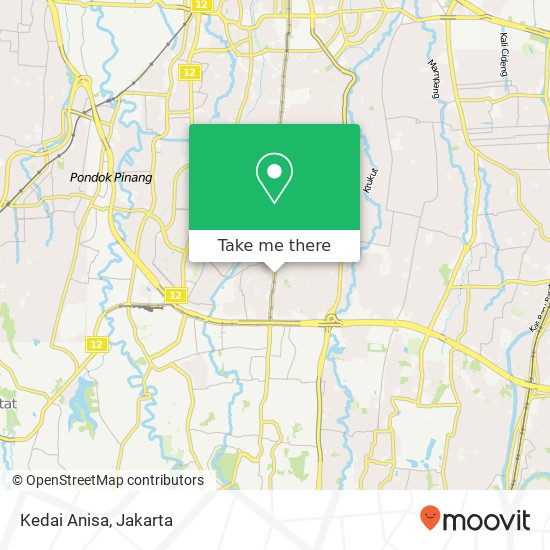 Kedai Anisa, Jalan RS Fatmawati Cilandak Jakarta 12430 map