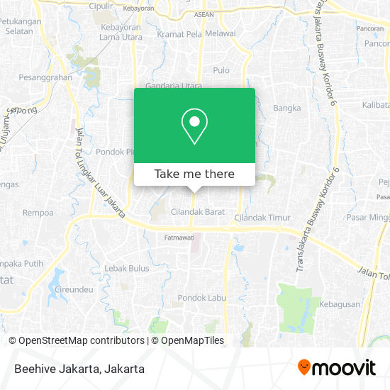 Beehive Jakarta map