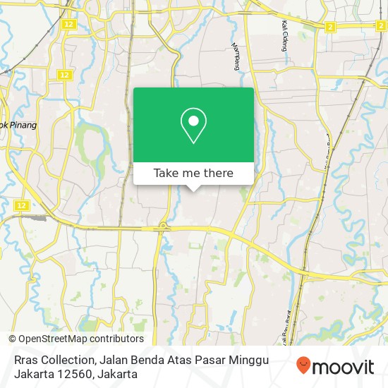 Rras Collection, Jalan Benda Atas Pasar Minggu Jakarta 12560 map