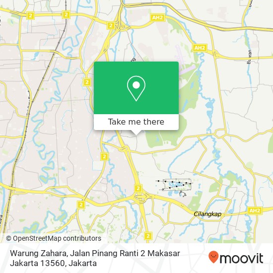 Warung Zahara, Jalan Pinang Ranti 2 Makasar Jakarta 13560 map