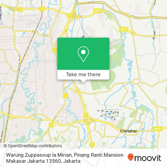 Warung Zuppasoup la Mirian, Pinang Ranti Mansion Makasar Jakarta 13560 map