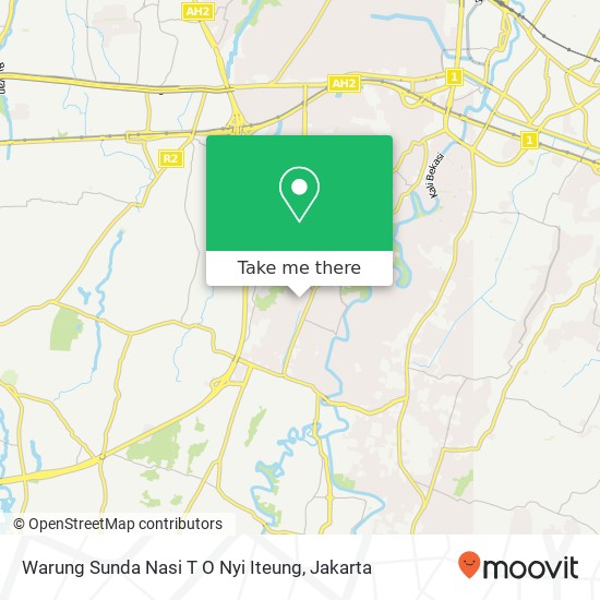Warung Sunda Nasi T O Nyi Iteung, Jalan Cemara Raya Jatiasih Bekasi 17423 map