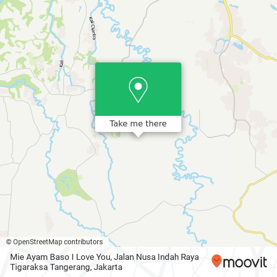 Mie Ayam Baso I Love You, Jalan Nusa Indah Raya Tigaraksa Tangerang map