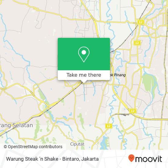 Warung Steak 'n Shake - Bintaro, Jalan Manyar Jagakarsa Jakarta Selatan 12320 map