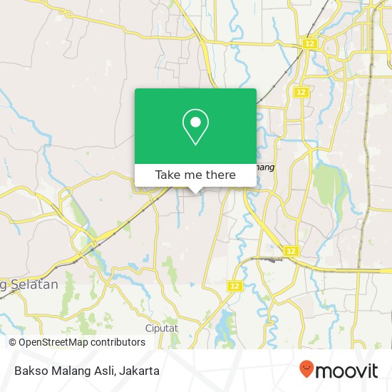 Bakso Malang Asli, Jalan Rengas Raya Jagakarsa Jakarta map