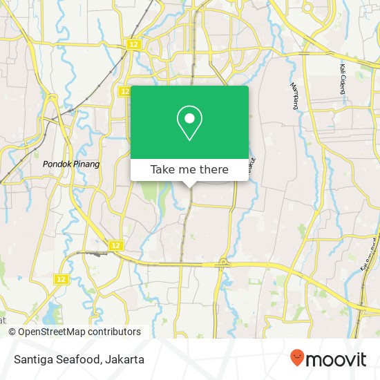 Santiga Seafood, Jalan RS Fatmawati Cilandak Jakarta Selatan 12420 map