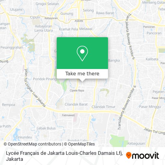 Lycée Français de Jakarta Louis-Charles Damais Lfj map