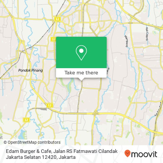 Edam Burger & Cafe, Jalan RS Fatmawati Cilandak Jakarta Selatan 12420 map