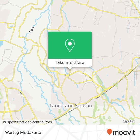 Warteg Mj, Jalan Raya Jombang Pondok Aren Tangerang map