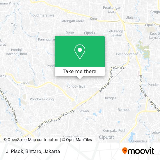 Jl Pisok, Bintaro map