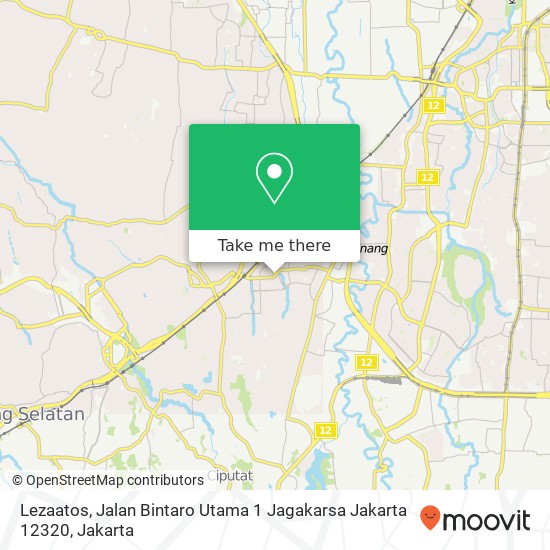 Lezaatos, Jalan Bintaro Utama 1 Jagakarsa Jakarta 12320 map