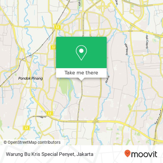 Warung Bu Kris Special Penyet, Jalan RS Fatmawati Cilandak Jakarta 12410 map