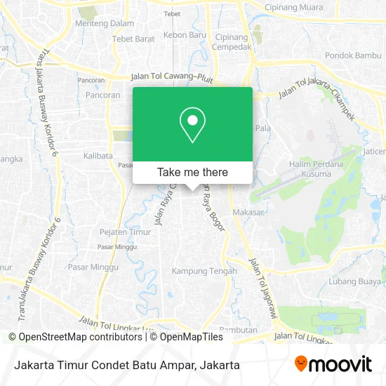 Jakarta Timur Condet Batu Ampar map