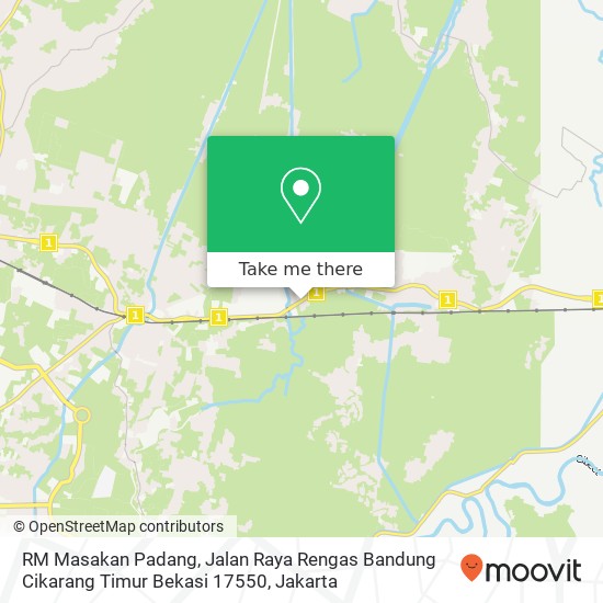 RM Masakan Padang, Jalan Raya Rengas Bandung Cikarang Timur Bekasi 17550 map