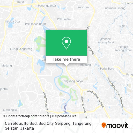 Carrefour, Itc Bsd, Bsd City, Serpong, Tangerang Selatan map