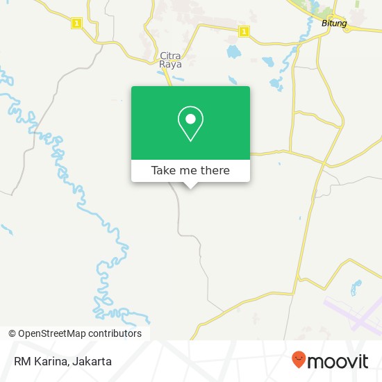 RM Karina, Jalan Citra Raya Permai Panongan Tangerang map